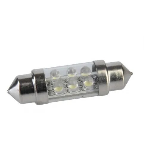 Cabletech Avtomobilska žarnica, T10*36, 6 x LED, 12 V, bela Slike