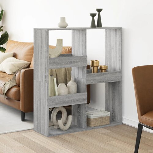 VidaXL Pregrada za prostor siva sonoma 100x33x115 cm inženirski les Slike