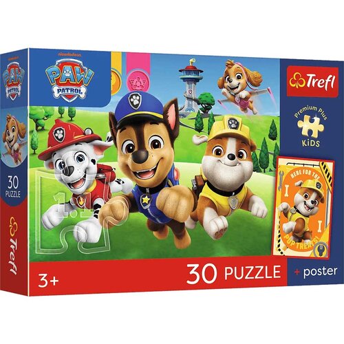 Trefl Mancs Őrj&aacute;rat 30-dijelni Premium Plus dječji puzzle s posterom - Cijene
