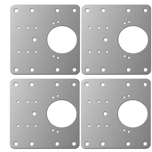 INF plo&amp;scaron;ča za popravilo pohi&amp;scaron;tvenih tečajev 9x9 cm iz nerjavečega jekla 4-Pack, (21278668) Slike