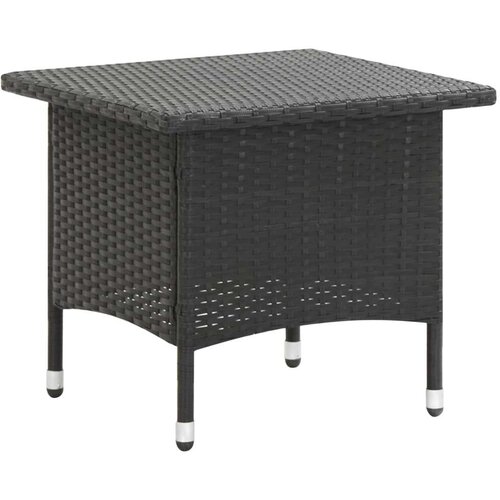 VidaXL Čajni stolić crni 50 x 50 x 47 cm od poliratana Slike