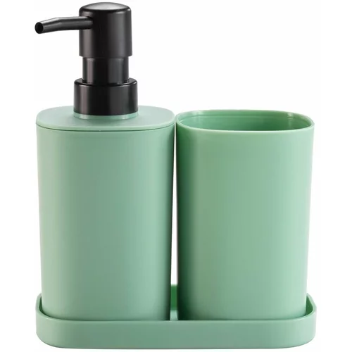 Douceur d intérieur Svetlo zelen plastičen komplet pripomočkov za kopalnico Vita –