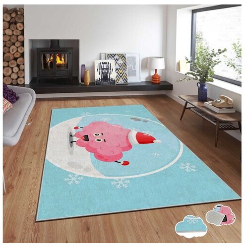 Conceptum Hypnose Tepih sa novogodi&scaron;njim motivima Asr-Crpt-31, Pravougaoni, 160 x 230 cm, Plavi Cijene