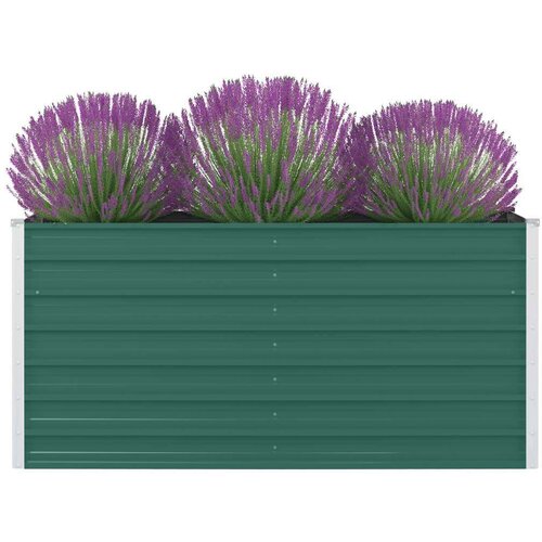 VidaXL Povi&amp;scaron;ena vrtna gredica 160 x 80 x 77 cm pocinčani čelik zelena Slike