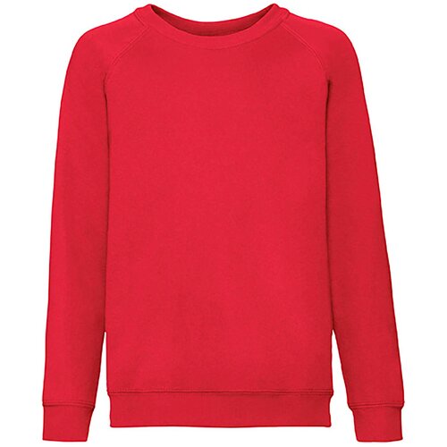 Fruit Of The Loom Czerwona bluza dziecięca Raglan Sweat Slike