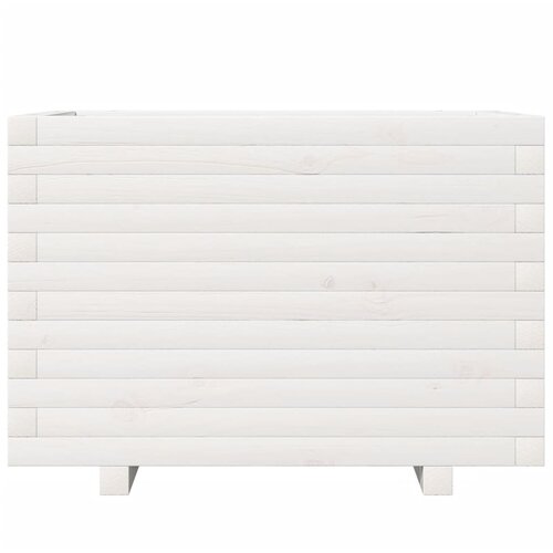  Vrtna sadilica bijela 70x40x49,5 cm od masivne borovine Slike