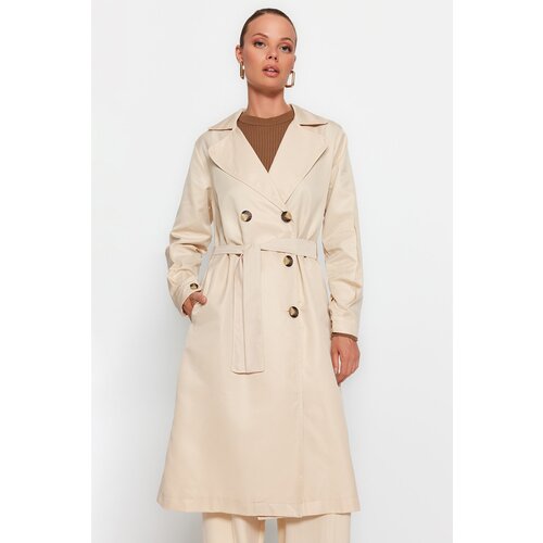 Trendyol Trench Coat - Khaki - Double-breasted Cijene