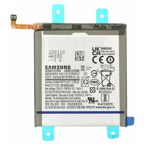 Samsung Baterija za Galaxy S22 5G / SM-S901, originalna, 3700 mAh