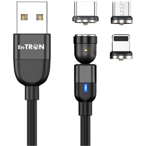 En-Tron USB kabel 3v1, USB-C/micro USB/Lightning, 1m Cene