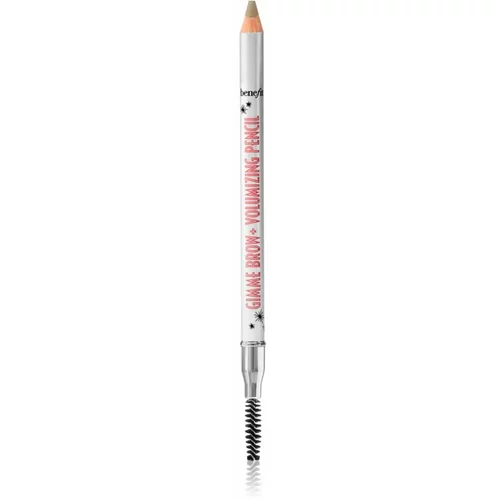 Benefit Gimme Brow+ Volumizing Pencil vodoodporen svinčnik za obrvi za volumen odtenek 1 Cool Light Blonde 1,19 g