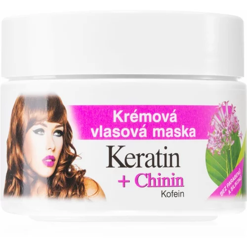 Bione Cosmetics Keratin + Chinin kremasta maska za kosu 260 ml