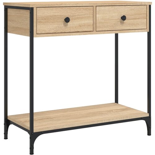vidaXL Konzolna mizica sonoma hrast 75x34,5x75 cm inženirski les Cene