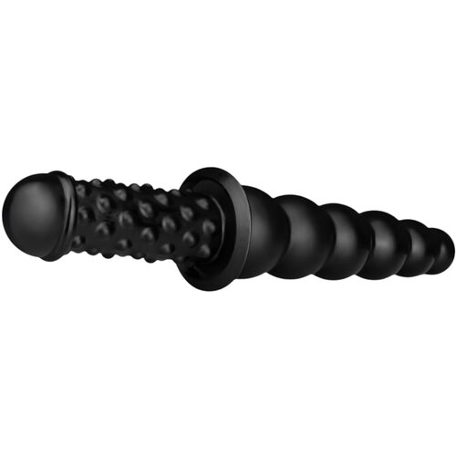 BUTTR Akimbo - dvostranski analni dildo (črna) Slike