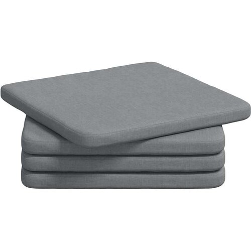 VidaXL Jastučići za sjedenje 4 pcs Svijetlo siva 40 x 40 x 3 cm Slike