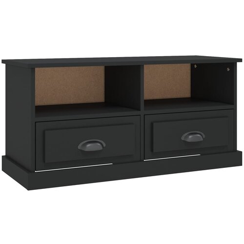 Maison Chic TV omarica - TV enota - Televizijska omarica črna 93x35,5x45 cm inženirski les, (21699758) Cene