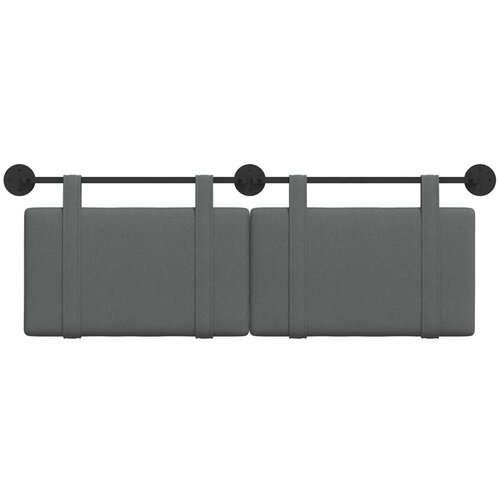 Držeće uzglavlje Zidne Tamno siva 150 x 55 x 5 cm tkanina - Tamno siva 140 cm bez LED svjetla Slike