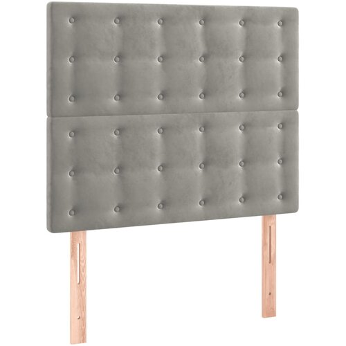  LED uzglavlje svjetlosivo 100x5x118/128 cm bar&amp;scaron;unasto Slike