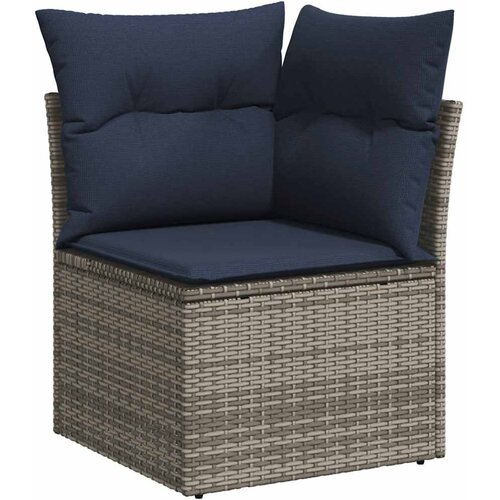  Vrtni set od 5 dijelova s jastucima, sivi poliratan Slike