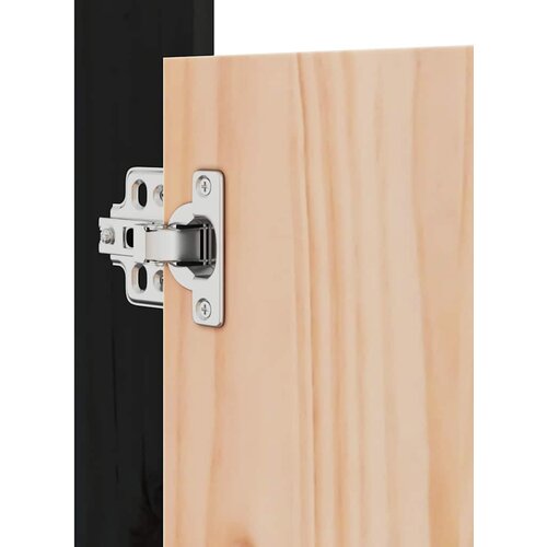  Vanjska kuhinjska vrata MEPPEL 2 kom crna 50x9x82 cm masivna borovina Slike