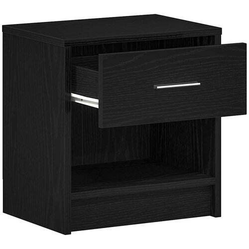  Noćni ormarići 2 kom s ladicama crni 39x28x41 cm Slike