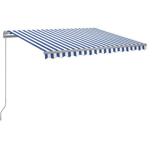 Maison Chic Ročno zložljiva tenda - Senčniki z LED lučmi 300x250 cm modra in bela, (22041313) Cene