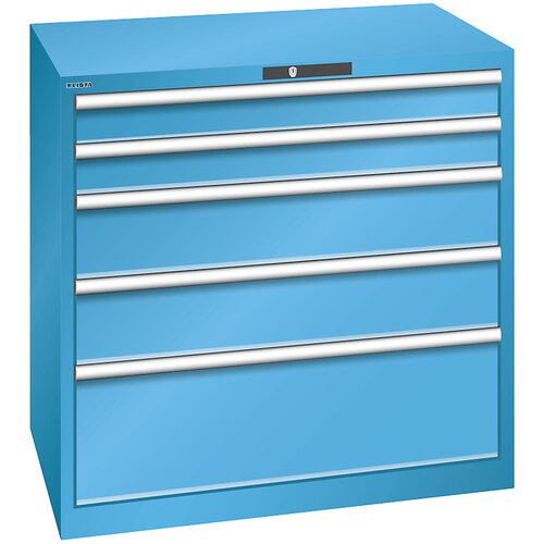 LISTA Predalnik s 5 predali, ŠxGxV 1023 x 725 x 1000 mm, svetlo moder Cene
