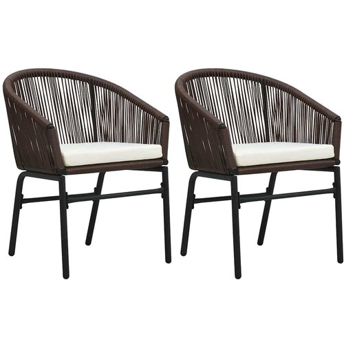  3-dijelni vrtni blagovaonski set smeđi Smeđa Dužina stola 80 cm Slike