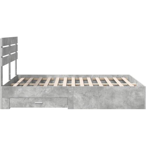 Krevetna konstrukcija s ladicama Betonski sivi 140 x 190 cm Slike