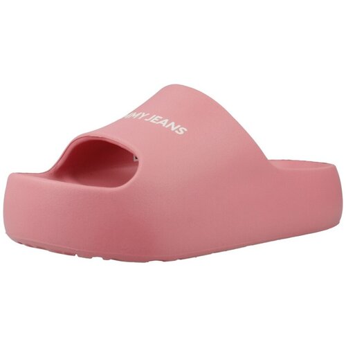 Tommy Jeans Japonke TJW CHUNKY FLATFORM SLID Rožnata Slike