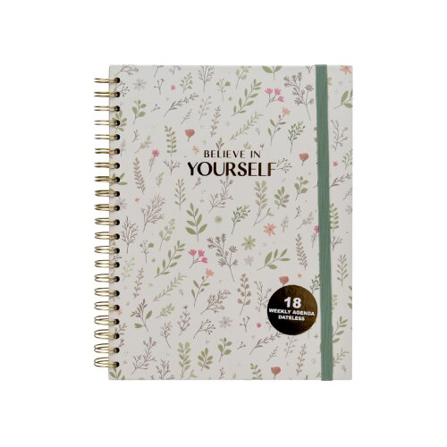 Tri Coastal Design Group S.R.L Datumirana agenda - Weekly, 18 month, Dateless, Greenery, spirala Slike