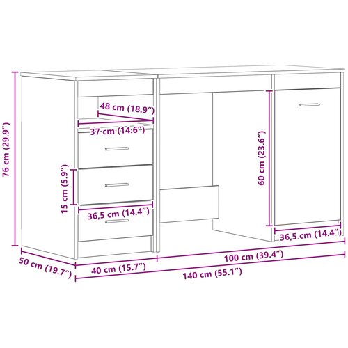 Stol 2 pcs Crni hrast 140 x 50 x 76 cm Konstruirano drvo Slike