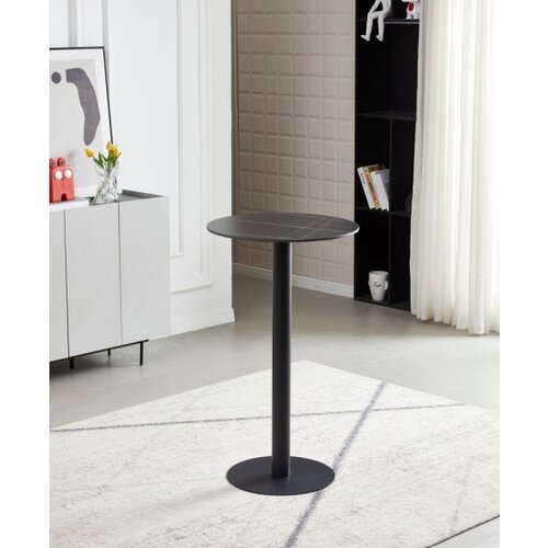 Arti Barski Sto 2430 Crna Keramicka Ploca/ Metalne crne noge 600x1050mm ( 810-001 ) Cene