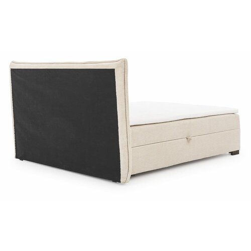 Ropez Bež boxspring krevet s prostorom za odlaganje 200x200 cm Lysa &amp;ndash; Slike