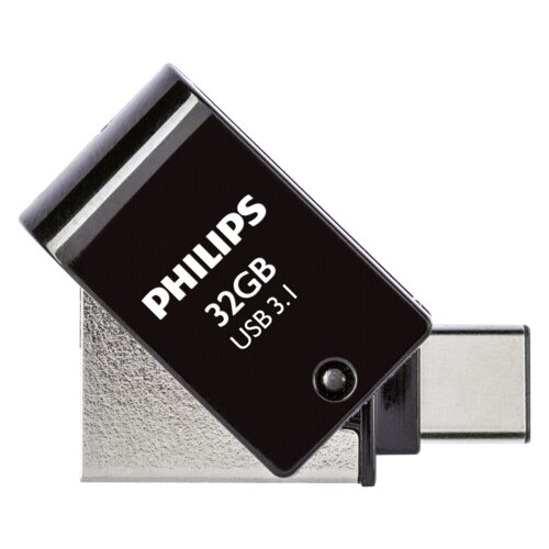Philips 2 in 1 Black 32GB OTG USB C + USB 3.1 Slike