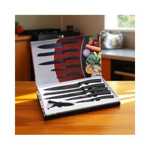  Set Cheffinger set od 6 noževa CF-MB03 i Tchibo stolnjak Cene