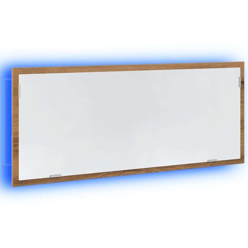 VidaXL LED kupaonsko ogledalo Artisan hrast 100x8,5x37 cm Slike