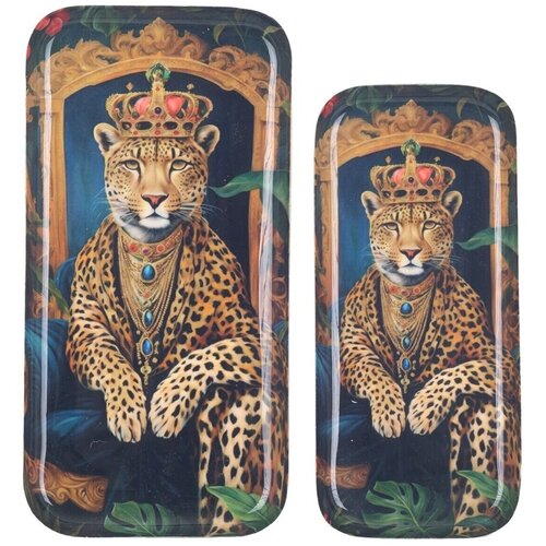 Signes Grimalt Posode za ključe Komplet 2 Pladnjev Leopard S Krono Večbarvna Slike