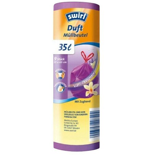SWIRL Vreće za smeće (Zapremnina: 35 l, 9 Kom., Ljubičasta) Slike