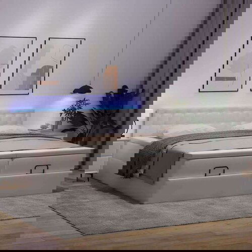  Okvir kreveta s madracima bijela 180x200 cm umjetna koža Cijene