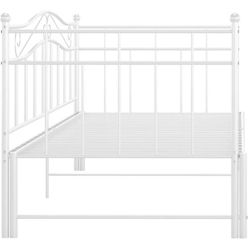 VidaXL okvir za krevet na razvlačenje bijeli metalni 90 x 200 cm Slike
