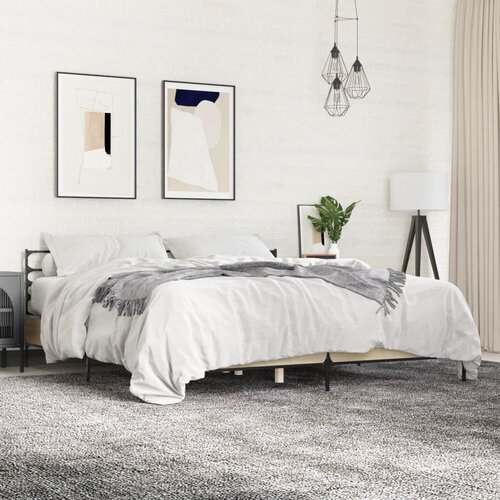Furnova Posteljni okvir sonoma hrast 180x200 cm inž. les in kovina, (21938707) Slike