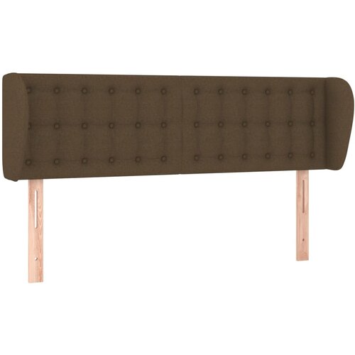 VidaXL Vzglavje z u&amp;scaron;esi temno rjavo 147x23x78/88 cm blago, (20738535) Slike