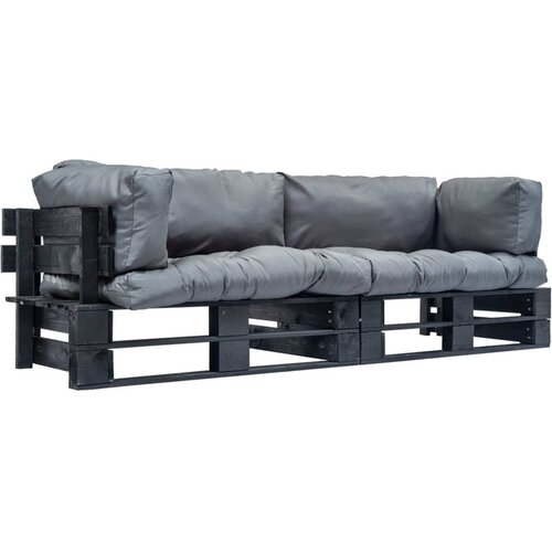  2-dijelni set vrtnih sofa od paleta od borovine s jastucima Cijene