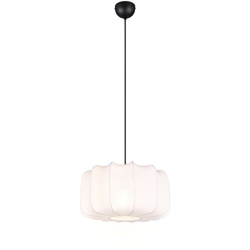 Trio Leuchten Japandi hanglamp zwart met wit 40cm - Madleine Cene