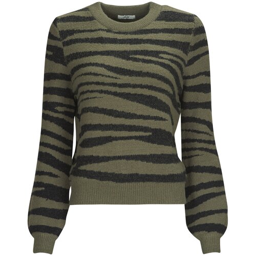 JDY Puloverji LORRAINE ANIMAL L/S PULLOVER KNT Kaki Cene