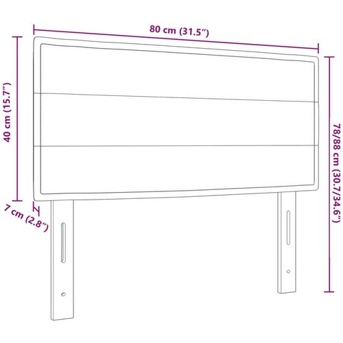 VidaXL naslon za glavu svjetlosivi tkanina 80 x 7 x 78 cm Slike