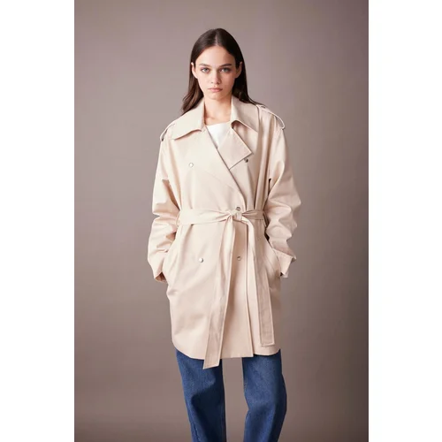 Defacto Relax Fit Belted Trench Coat