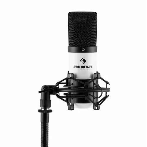 Auna Pro MIC-900WH, bijela, USB, kondenzatorski mikrofon, kardioidni, studijski