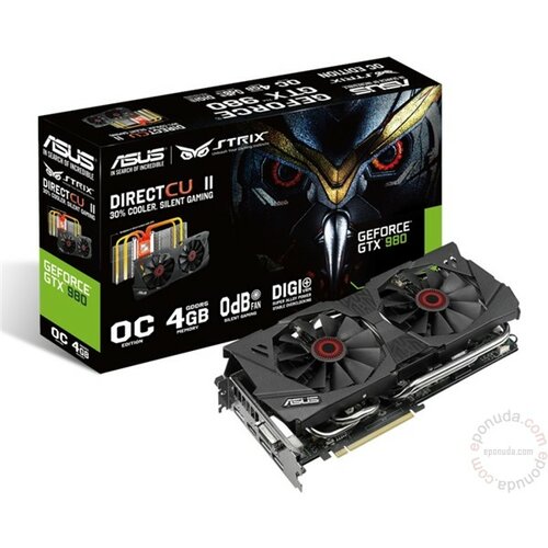 Asus GeForce GTX 980 4GB 256bit STRIX-GTX980-DC2OC-4GD5 grafička kartica Slike