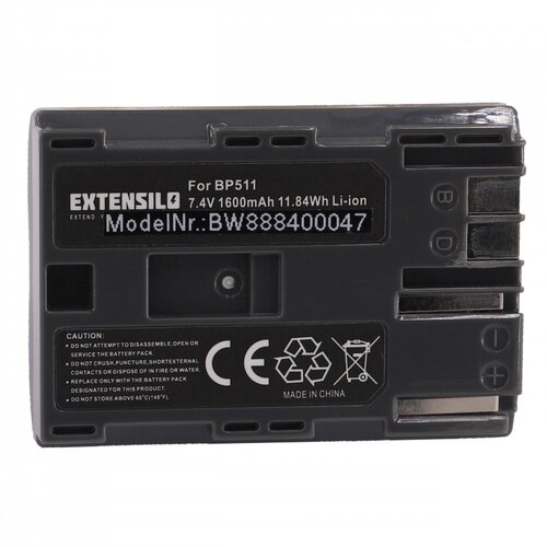  Baterija BP-508 / BP-511 / BP-511A / BP-512 / BP-514 za Canon EOS 100 / EOS D60 / Powershot G6, 1600 mAh Cene